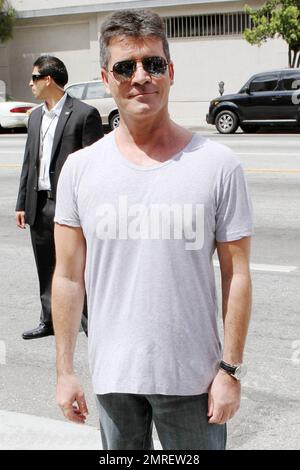 Simon Cowell arrives to the US X Factor auditions at The Galen Center Los Angeles, CA. 05/08/2011. Stock Photo