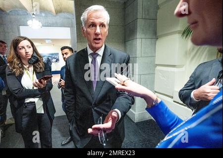 Washington, United States. 31st Jan, 2023. House Speaker Kevin McCarthy (R-CA) speaking with reporters at the U.S. Capitol. Credit: SOPA Images Limited/Alamy Live News Stock Photo