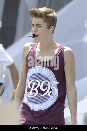 Justin Bieber is seen rehearsing a day ahead of the 2012 MuchMusic ...