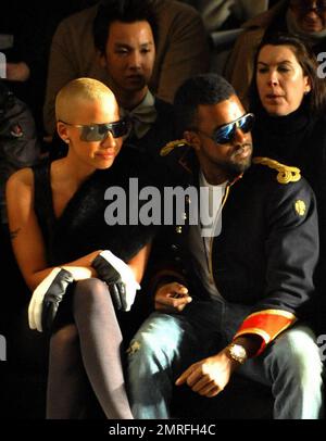 Kanye West Amber Rose attend Lanvin Men s fashion fall winter