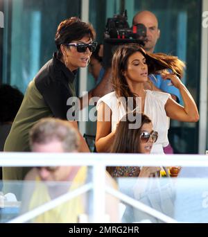 Kris Jenner seen leaving Fred Segal after having lunch with daughter Kim  and boyfriend Kanye West Los Angeles, California - 13.07.12 Stock Photo -  Alamy