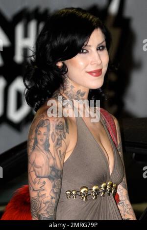 EXCLUSIVE!! After her second up with Jesse James, Kat Von D shows off a shorter hairstyle as leaves her 'High Voltage Tattoo' Its been reported that Cheaterville.com has