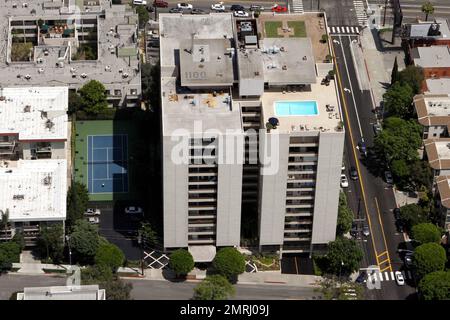 Aerial views of Kelly Osbourne's luxury condo building, which is the ...