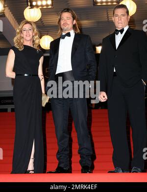 Dede Gardner, Brad Pitt, Ray Liotta at the Premiere of 'Killing Them Softly' at the Cannes Film Festival. Cannes, France. 22nd May 2012. Stock Photo