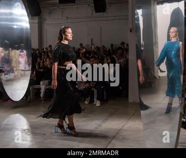 Photo: Ashley Graham walks on the runway at the Addition Elle fashion show  - NYP20170911431 