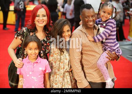 Carrie Grant and David Grant at the UK film premiere of Kung Fu Panda 2 held at the Westfield Shopping Centre, London, UK. 6/5/11. Stock Photo