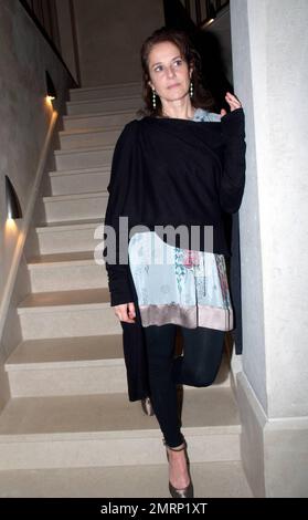 Debra Winger attends a pre-party hosted by Lance Armstrong in his West Austin home prior to the Texas Film Hall of Fame Awards. Austin, TX. 3/8/08. Stock Photo