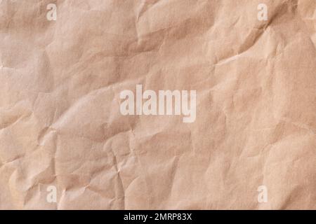 Recycle brown paper crumpled texture and background Stock Photo