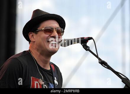 Todd Park Mohr of 'Big Head Todd and the Monsters' performs live in concert as part of the Last Summer on Earth Tour at the Raleigh Amphitheater in Raleigh, NC. 12th July 2012. Stock Photo