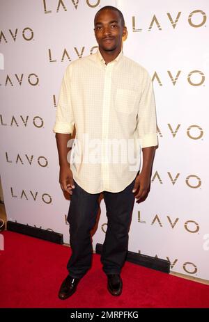 Anthony Mackie arrives at Lavo inside The Palazzo Resort & Casino to  celebrate the two year