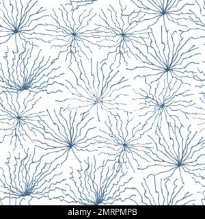 Abstract seamless pattern with simple organic elements. Vector hand drawn illustration Stock Vector