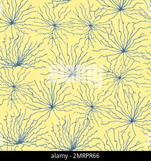 Abstract seamless pattern with simple organic elements. Vector hand drawn illustration Stock Vector