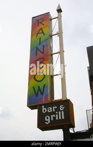 Fans turned out to honor Lemmy Kilmister of Motorhead during his memorial service at the Rainbow Bar and Grill on the Sunset Strip. Los Angeles, CA. 9th January 2016. Stock Photo