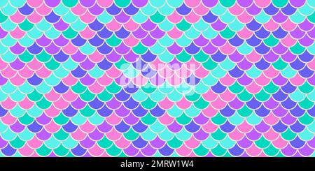 Mermaid scale background. Hologram unicorn iridescent pattern with gold. Fish tail wallpaper. Vector neon print. Stock Vector