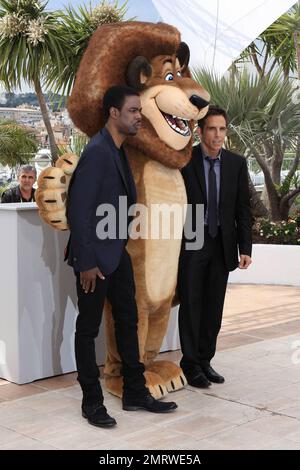 Ben Stiller and Chris Rock attend the 'Madagascar 3: Europe's Most Wanted' Photocall during the 65th Annual Cannes Film Festival held at the Palais des Festivals in Cannes, France. 18th May 2012. Stock Photo