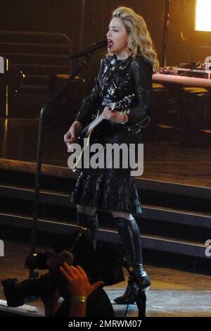 Madonna performs live in concert during her MDNA Tour at the