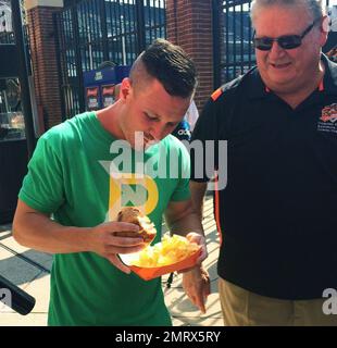 Boog Powell at his BBQ stand at Camden Yards, Baltimore