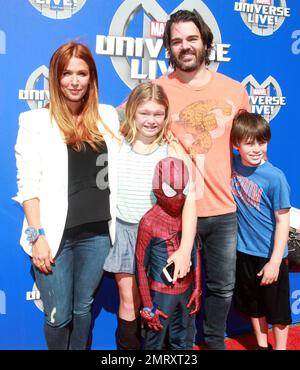 Poppy Montgomery and family at Marvel Universe Live at the Forum in Los Angeles, CA. May 2, 2015. Stock Photo