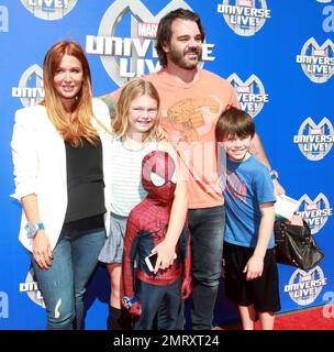 Poppy Montgomery and family at Marvel Universe Live at the Forum in Los Angeles, CA. May 2, 2015. Stock Photo