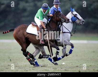 Polo teams compete in the Mediolanum Cup Tournament at the Blu Team Sport Club. Novara, Italy. 9/21/08. Stock Photo