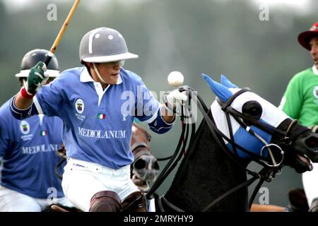 Polo teams compete in the Mediolanum Cup Tournament at the Blu Team Sport Club. Novara, Italy. 9/21/08. Stock Photo