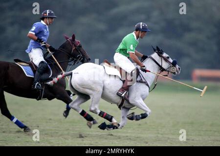 Polo teams compete in the Mediolanum Cup Tournament at the Blu Team Sport Club. Novara, Italy. 9/21/08. Stock Photo