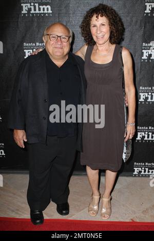 Danny DeVito and Rhea Perlman at the Santa Barbara Film Festival honoring Michael Douglas with the Kirk Douglas Award for excellence in film. Santa Barbara, CA. 13th October 2011. Stock Photo