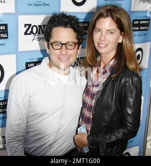 J.J. Abrams and wife Katie McGrath at the screening of It Might Get Loud at the Mann's Festival Theatre in Westwood. Los Angeles, CA. 6/19/09. Stock Photo