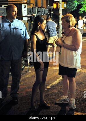 EXCLUSIVE!! Mila Kunis films an seemingly romantic scene at a small