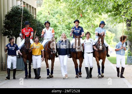 Jodie Kidd and boyfriend Andrea Vianini launch MINT Polo in the Park at The Hurlingham Club in London, UK. 5/10/11. Stock Photo