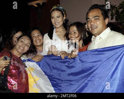 - Miss Philippines Universe Pamela Bianca Manalo arives at Atlantis on Paradise Island, Bahamas. 8/3/09.  . Stock Photo