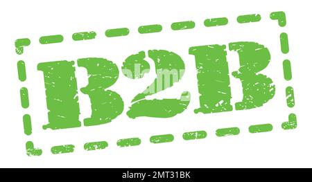 B2B text written on green round stamp sign Stock Photo - Alamy