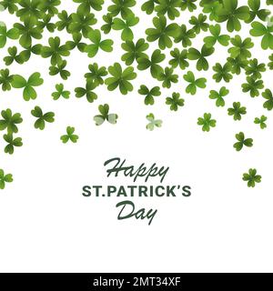st patricks day banner clover gradient in illustration Stock Vector