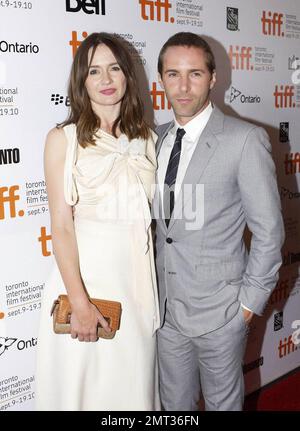 Actor Alessandro Nivola and wife, actress Emily Mortimer, arrive at the red carpet premiere of 'Janie Jones' held at Roy Thomson Hall during the 35th Toronto International Film Festival. Toronto, ON. 09/17/10. Stock Photo