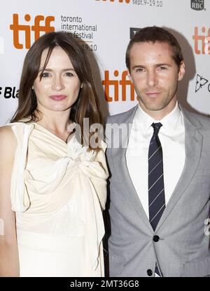 Actor Alessandro Nivola and wife, actress Emily Mortimer, arrive at the red carpet premiere of 'Janie Jones' held at Roy Thomson Hall during the 35th Toronto International Film Festival. Toronto, ON. 09/17/10. Stock Photo