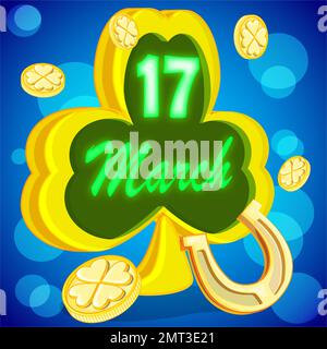 beautiful petal for happy st patricks day in illustration Stock Vector