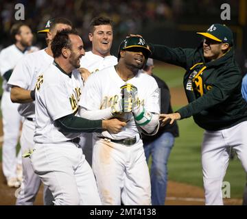 A's center fielder Rajai Davis eager to help team win