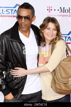 Chris Ivery and Ellen Pompeo at the 2011 T-Mobile NBA All-Star Game ...
