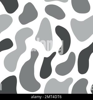 Spots seamless pattern on white background. Vector illustration in flat style. Stock Vector