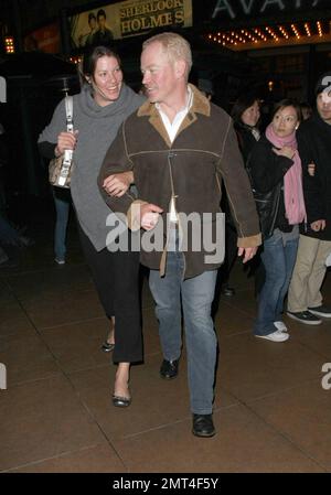Neal McDonough and Ruve Robertson leaving The Wiltern after watching