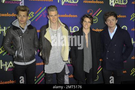 The Vamps at the 6th Annual Nickelodeon HALO Awards held at Pier 36 in New York, NY. November 15, 2014. Stock Photo