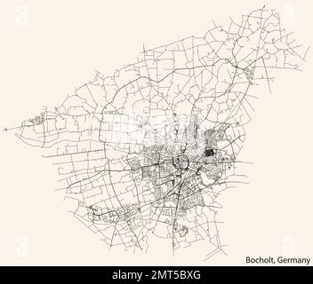 Street roads map of BOCHOLT, GERMANY Stock Vector Image & Art - Alamy