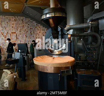 The beautiful interior of the Starbucks Reserve Roastery in Meguro City, Tokyo, Japan. Stock Photo