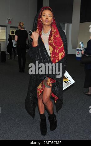 Eva Marcille attends events during Mercedes Benz Fashion Week in New