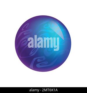 Vector cartoon planet. Colorful set of isolated objects. Space background. Fantasy planets Stock Vector