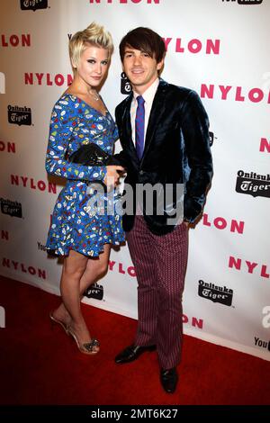 Actor Drake Bell arrives at NYLON Magazine's party celebrating their annual Young Hollywood Issue presented by Onitsuka Tiger and YouTube at Bardot Hollywood in Los Angeles, CA. 5/4/11. Stock Photo