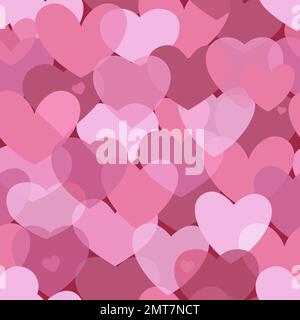Hearts seamless pattern. Baby print, 14 february Valentine backdrop Stock Vector
