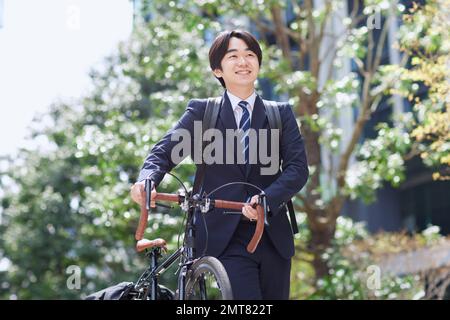 Young Japanese businessman portrait Stock Photo