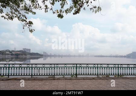 Hanoi, Vietnam, January 2023. scenic view of west lake in downtown Stock Photo