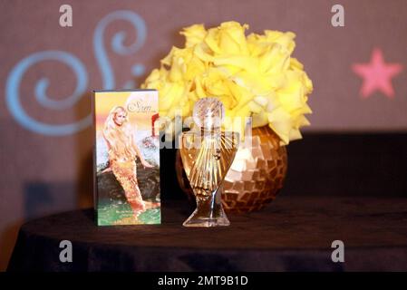 Paris Hilton dons a Mrs. Claus dress at a promotion for her fragrance Siren at Macy's. Paris greeted and took photos with fans during the event while boyfriend Doug Reinhardt watched from the sidelines. Glendale, CA. 12/3/09. Stock Photo